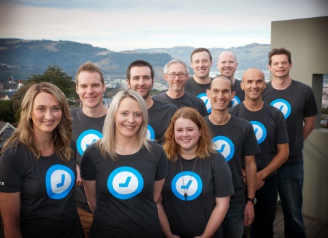 The team at Get Timely, on their business photo shoot, Luna cafe Dunedin.